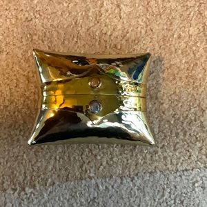 Vintage gold brass clutch